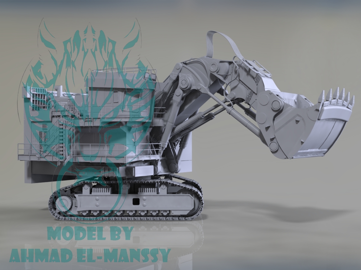 Caterpillar CAT 6021B大型挖掘机造型3D建模图纸 Solidworks设计